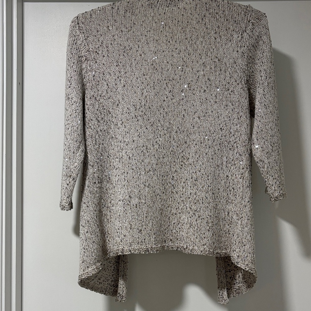 NIC+ZOE Beige Sequined Cardigan - Picture 3 of 5